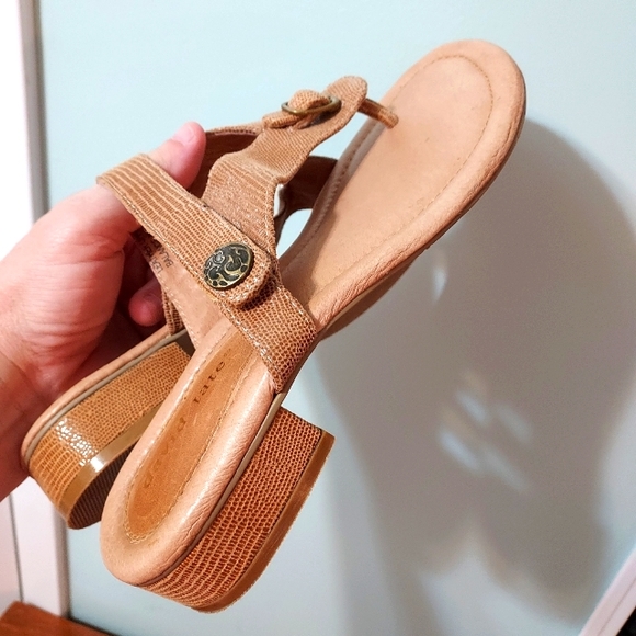 DAVID TATE Leather Flip Flop Sandals - size 8.5WW - Picture 3 of 11